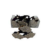 Велюрова резинка Корона з камінням