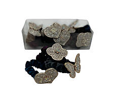 Велюрова резинка з камінням