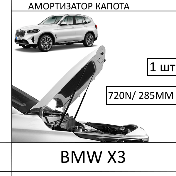 Амортизатор капота BMW X3 720N/285MM (EuroEX) 1 шт (Газовий упор)