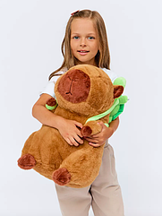 М'яка іграшка "Капібара з рюкзаком черепашкою" 50см