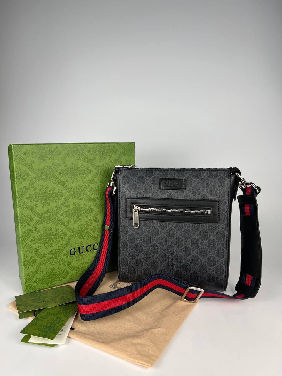 Шкіряна чоловіча сумка Gucci, фото 1