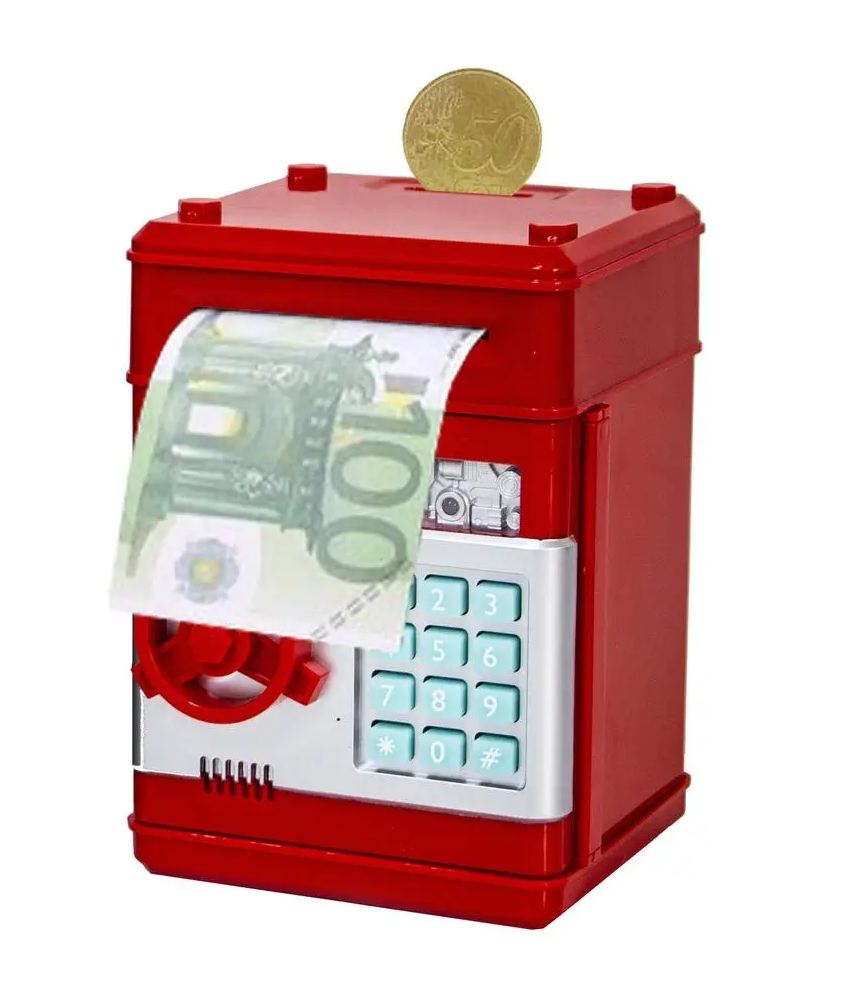 Електронна дитяча скарбничка-сейф з кодовим замком 1511 Червона, фото 1