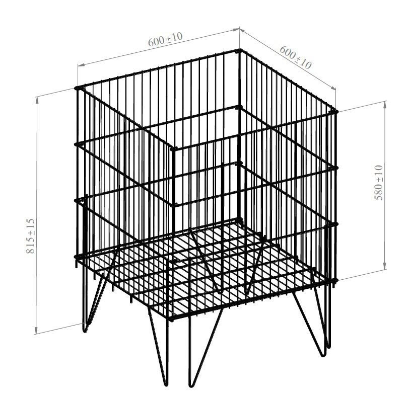 Кошик розпродажний складаний 60х60см.