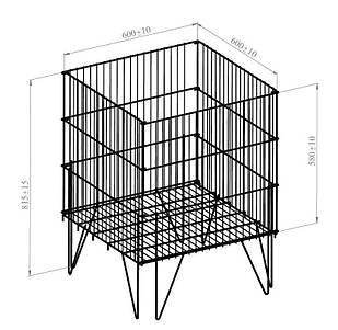 Кошик розпродажний складаний 60х60см.