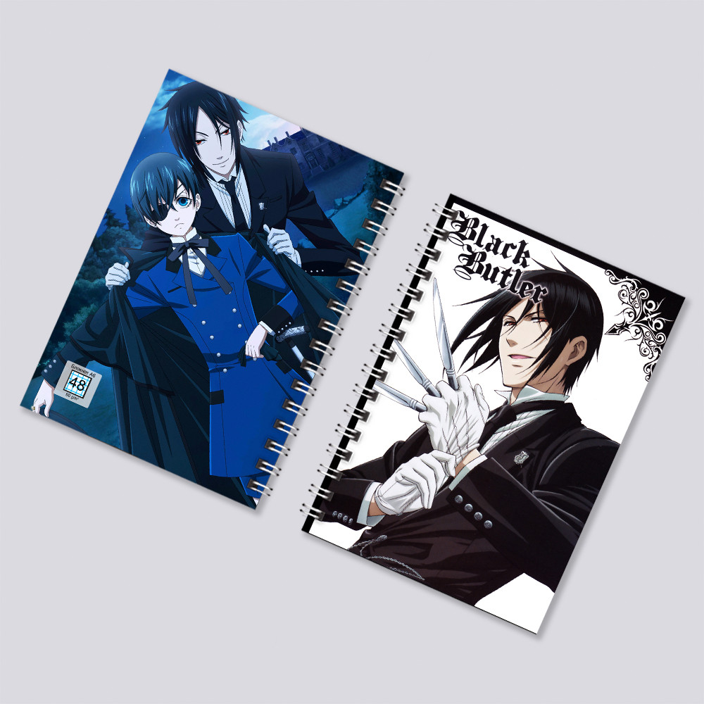Блокнот А6 на пружині в клітинку 48 арк. Black Butler