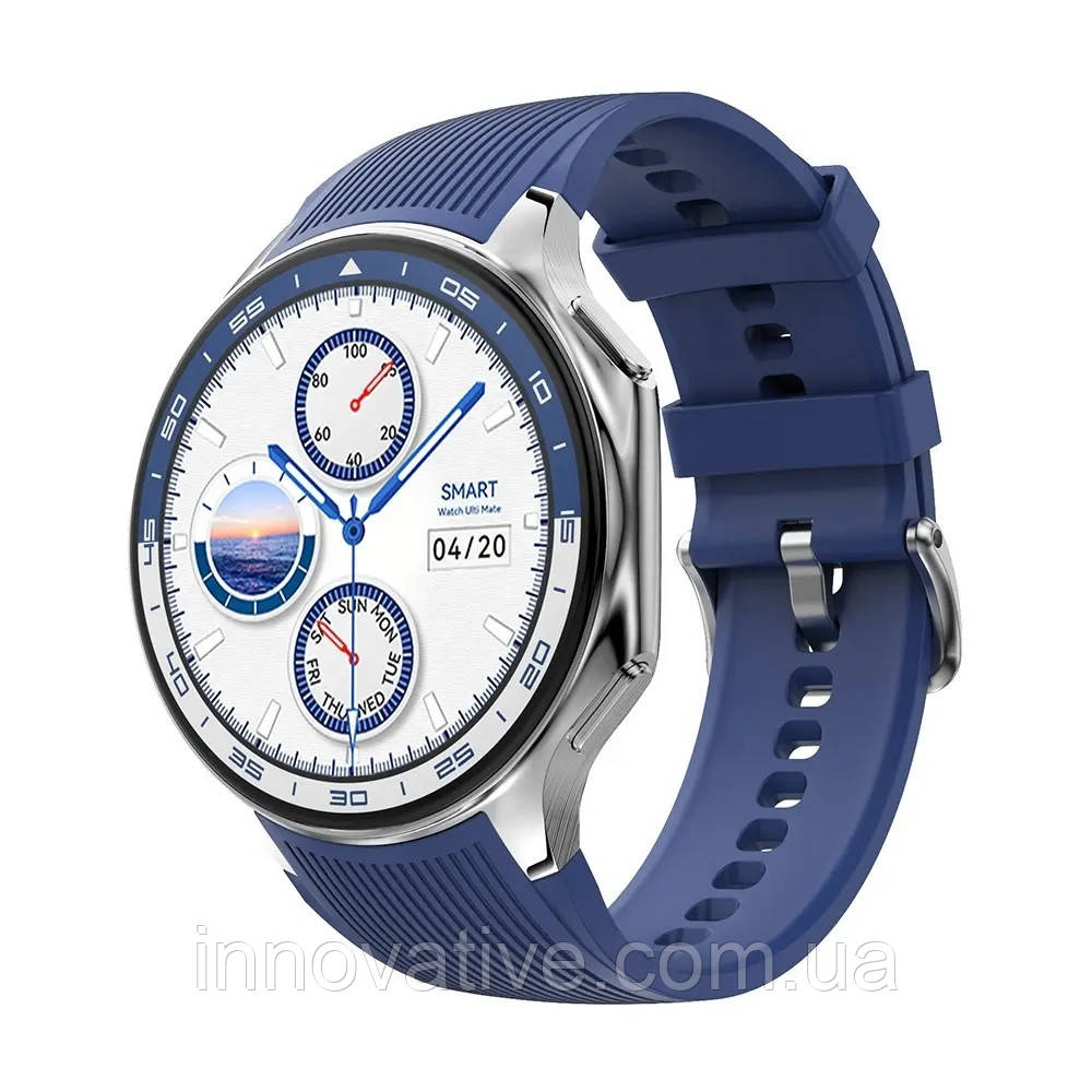 Розумний годинник NO.1 DT WATCH X з можливістю під'єднати навушники (Сріблястий)