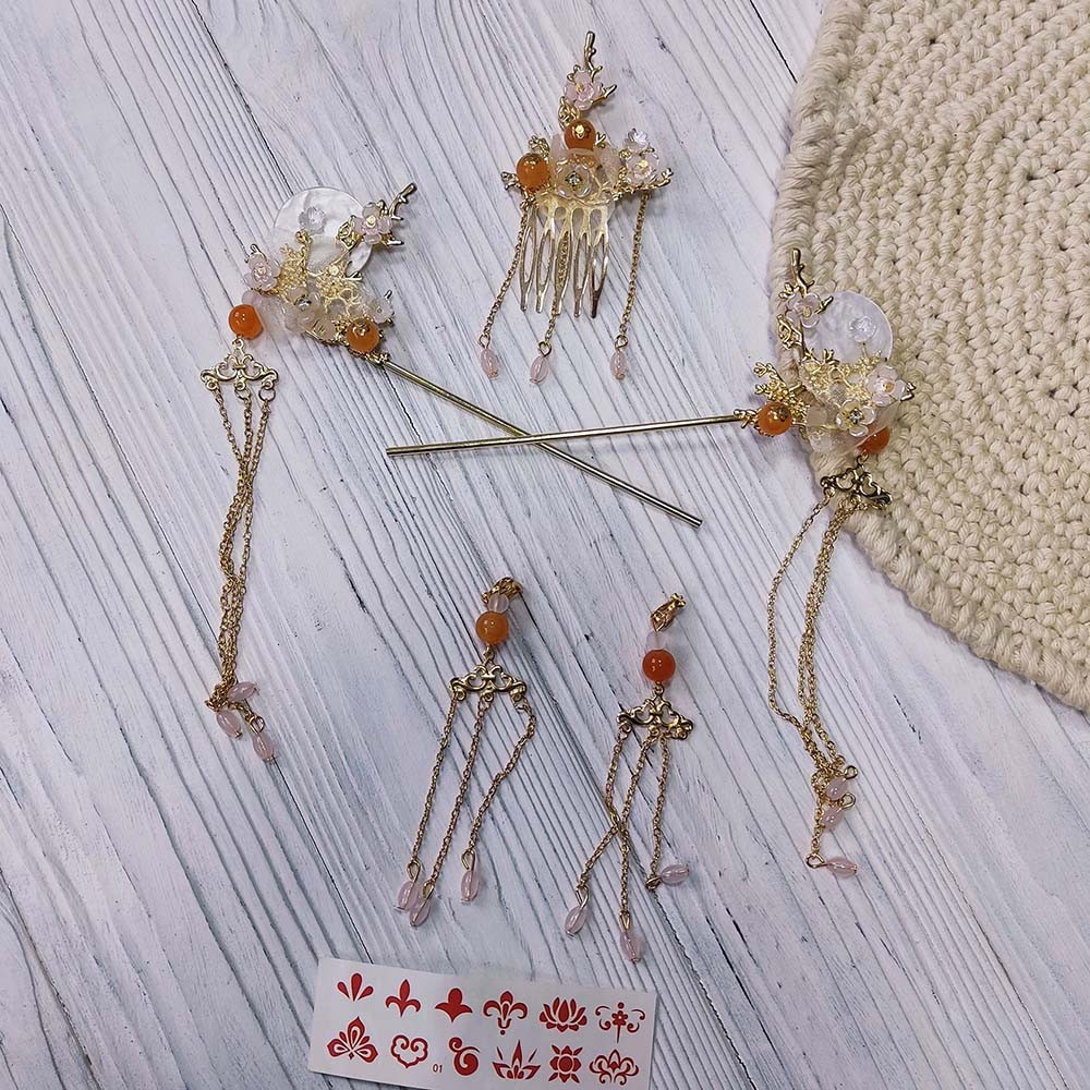 Набір прикрас Імператриці цитринового палацу (тіара, шпильки, сережки), фото 1