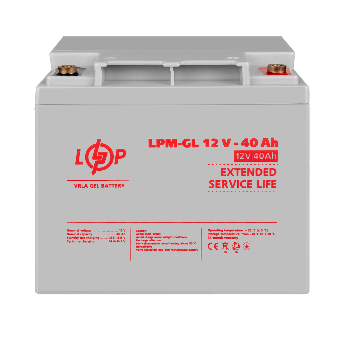 Гелевый аккумулятор LPM-GL 12V 40 Ah