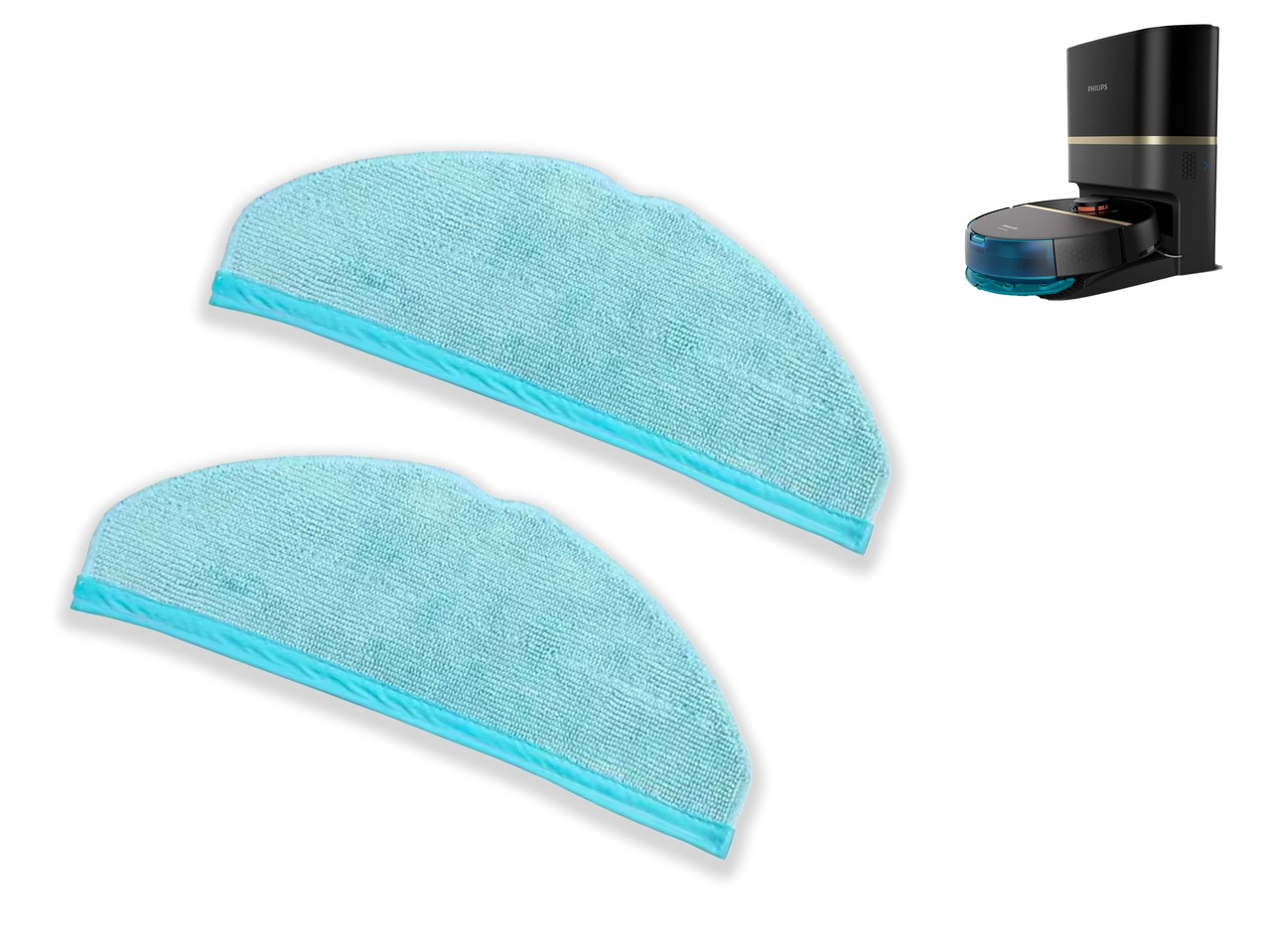 Комплект мікрофібрових серветок (2 шт.) сумісних з Philips серії 7000 (XU7100/01, XU7100/02), фото 1