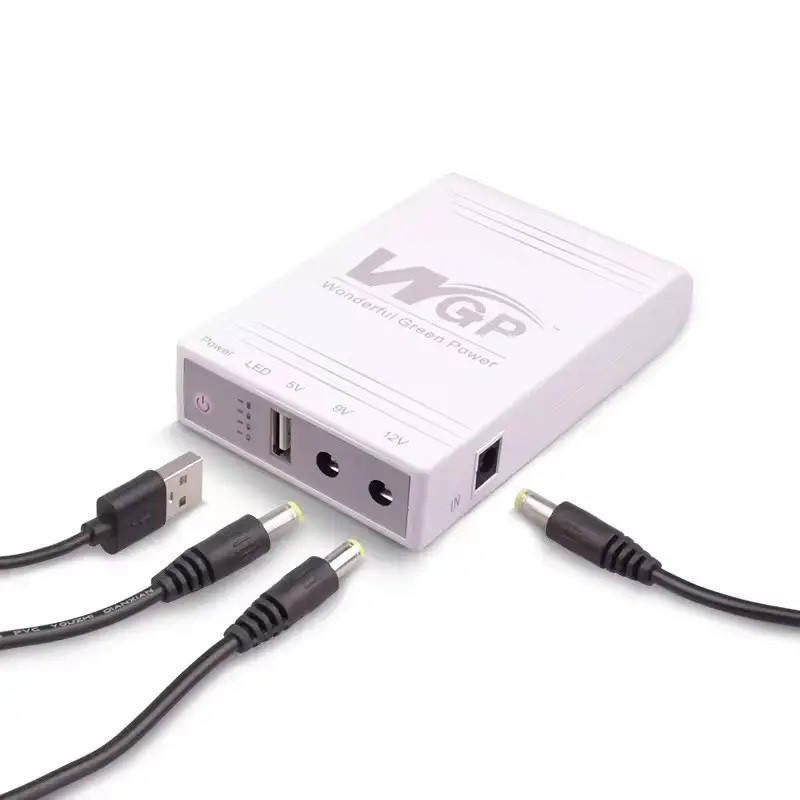 Безперебійник для роутера (повербанк) — mini UPS з виходами 5V/9V/12V 32.56Wh білий (106752)