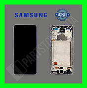 Дисплей Samsung A725 Violet A72 2021 (GH82-25460C) сервісний оригінал у зборі з рамкою