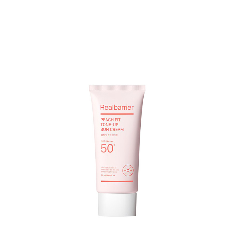 Крем сонцезахисний з персиковим підтоном Real Barrier Peach Fit Tone-Up Sun Cream 50ml