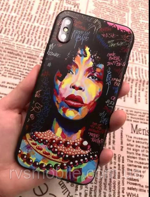 Силіконовий чохол для Samsung Galaxy А50 - Graffiti Hair (Дівчина з намистом), XIX