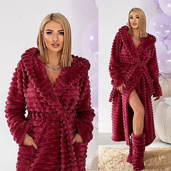 Жіночий довгий махровий халат з капюшоном (р.S-M,L-XL,2XL-3XL) Туреччина