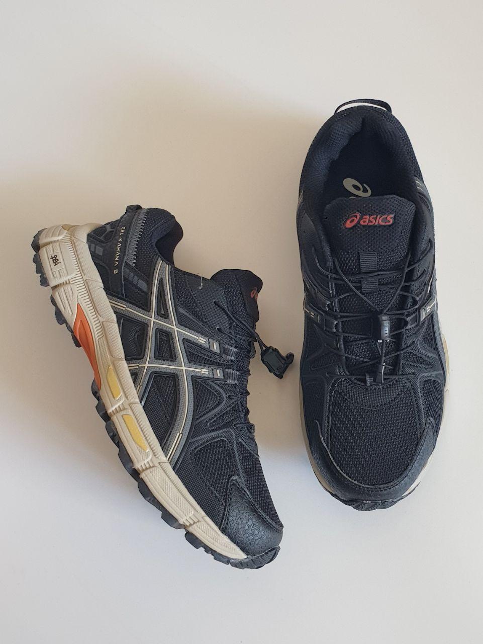 Кросівки чоловічі чорні зимові Asics Gel-Kahana 8 Black Beige Orange Gore-Tex Cordura Winter Termo (14500), фото 1