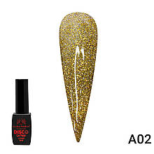 Гель лак Disco Gel Polish, Global Fashion, світловідбивний, 8 мл A02