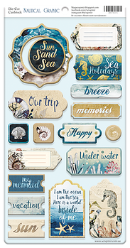 Чіпборд для скрапбукінгу 18шт від Scrapmir Nautical Graphic (ENG) SM5700019