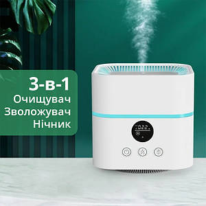 Компактний очищувач-зволожувач повітря для кімнати Doctor-101 Porto на 500 мл з іонізатором та підсвічуванням