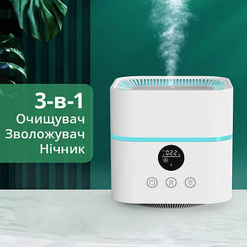 Компактний очищувач-зволожувач повітря для кімнати Doctor-101 Porto на 500 мл з іонізатором та підсвічуванням