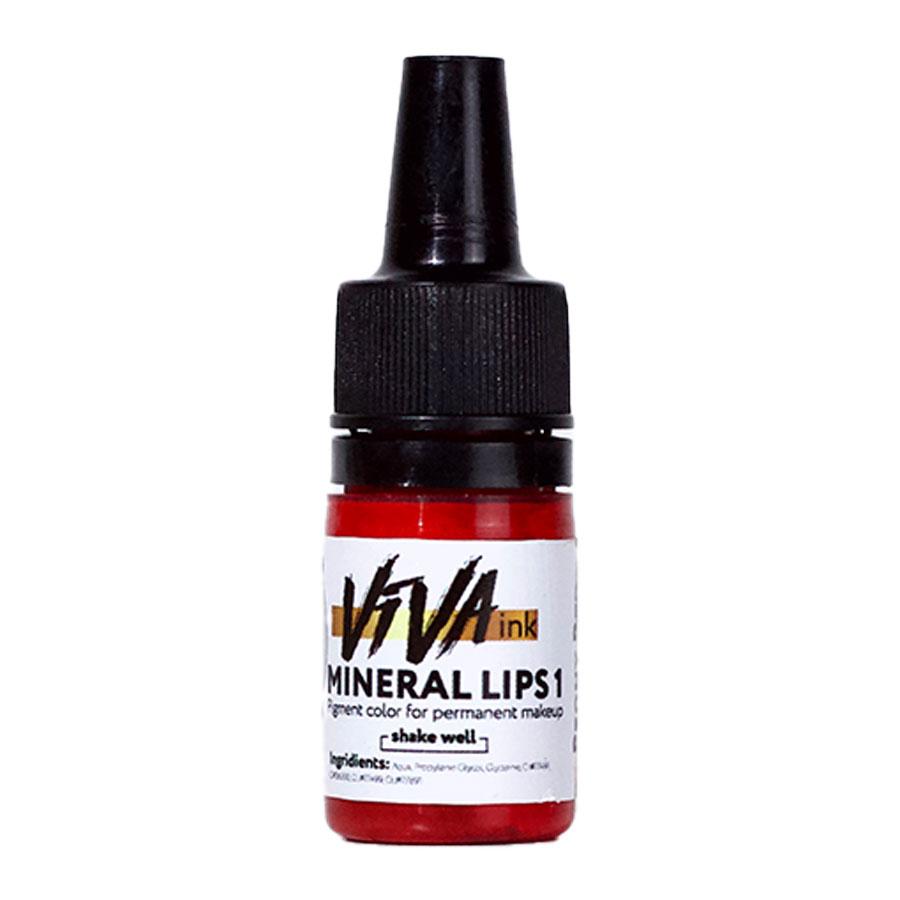 Мінеральний пігмент для татуажу VIVA ink Mineral Lips #1 PEONY RED, 6 мл