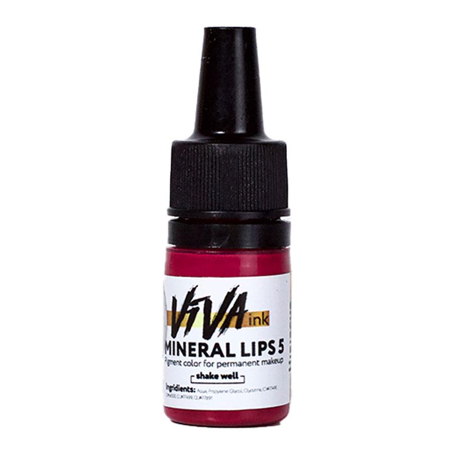 Мінеральний пігмент для татуажу VIVA ink Mineral Lips #5 HIBISCUS, 6 мл