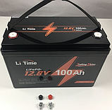 Акумуляторна батарея Li-TIME LiFePO4 12.8V 100Аг 1280Wh (100/100A) M8, 170×198×166 мм, фото 3