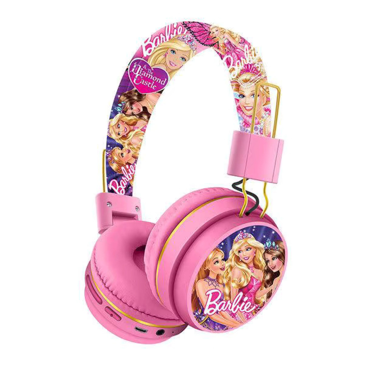 Дитячі безпровідні навушники з Barbie Bluetooth AH-906C (Ніжно Рожевий)