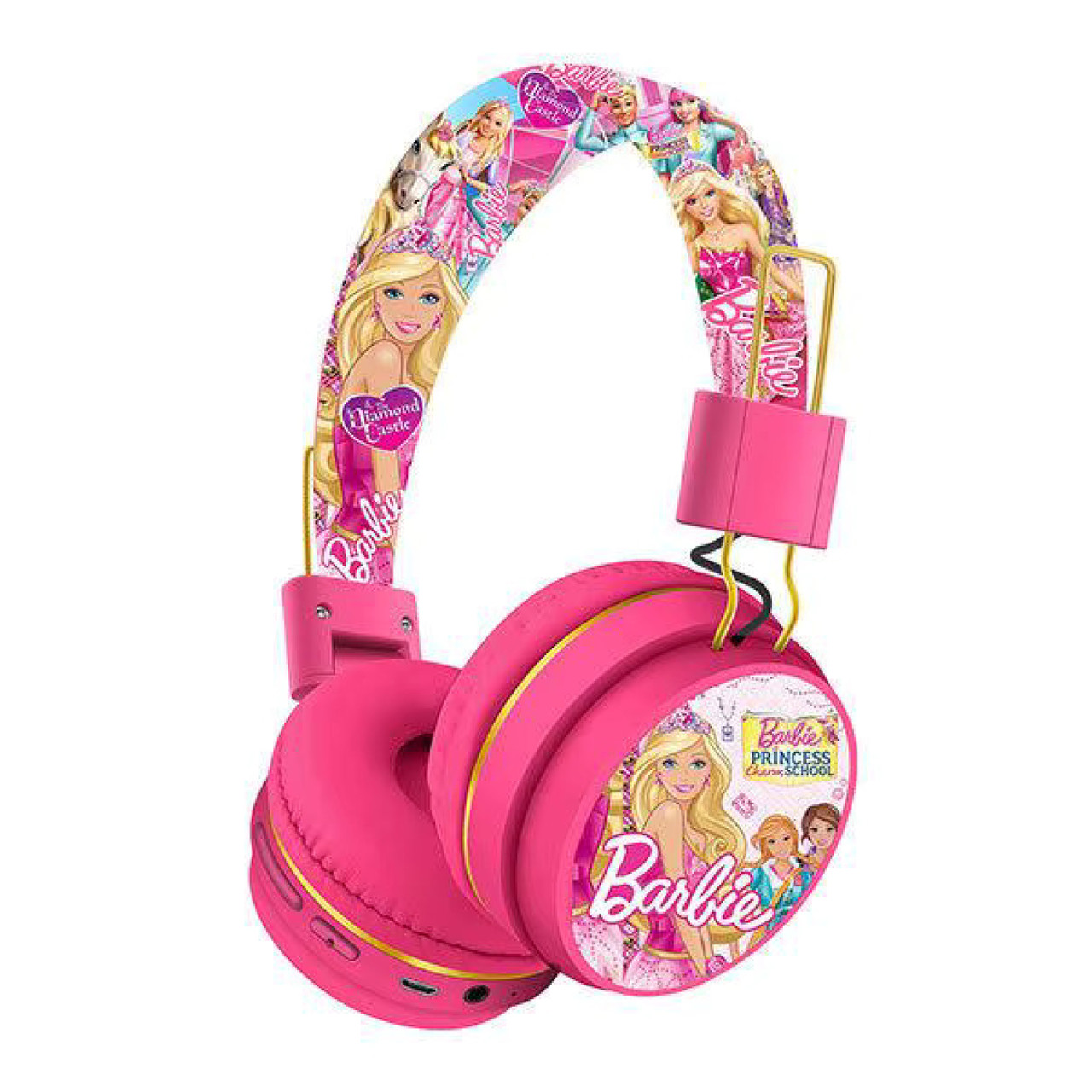 Дитячі безпровідні навушники з Barbie Bluetooth AH-906C (Рожевий)