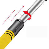 Щітка зі скребком автомобільна.Щітка для видалення льоду і снігу,Телескопічна щітка для очищення вікон чорна, фото 4