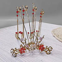 Прикраса для волосся в традиційному китайському стилі Червона корона