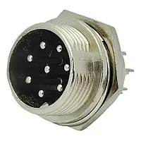 Роз'єм MIC 338 big "штекер", монтажний, 8pin, діам.-20мм