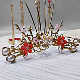 Прикраса для волосся в традиційному китайському стилі Червона корона, фото 2