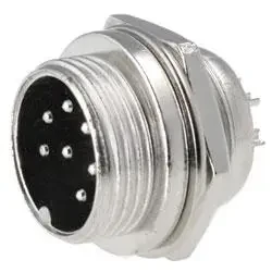 Роз'єм MIC 337 big "штекер", монтажний, 7pin, діам.-20мм