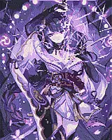 Алмазна мозаїка / вишивка 40х50 см. Аніме. Геншин Імпакт Сьогун Райден OD32370