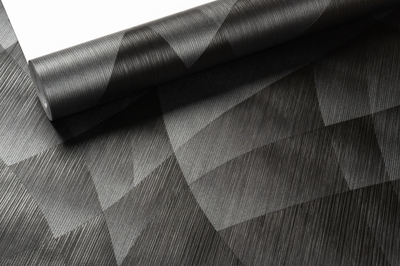 Вінілові шпалери гарячого тиснення на флізеліні Erismann Fashion For Walls 4 12184-15 Чорний (1,06х10,05м), фото 1