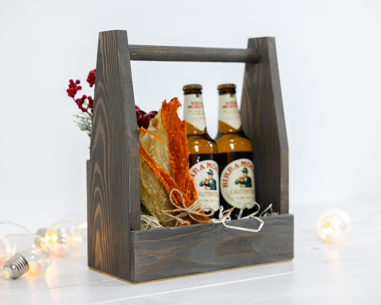 Ящик подарунковий дерев'яний Turbota box темно-сірий, фото 1