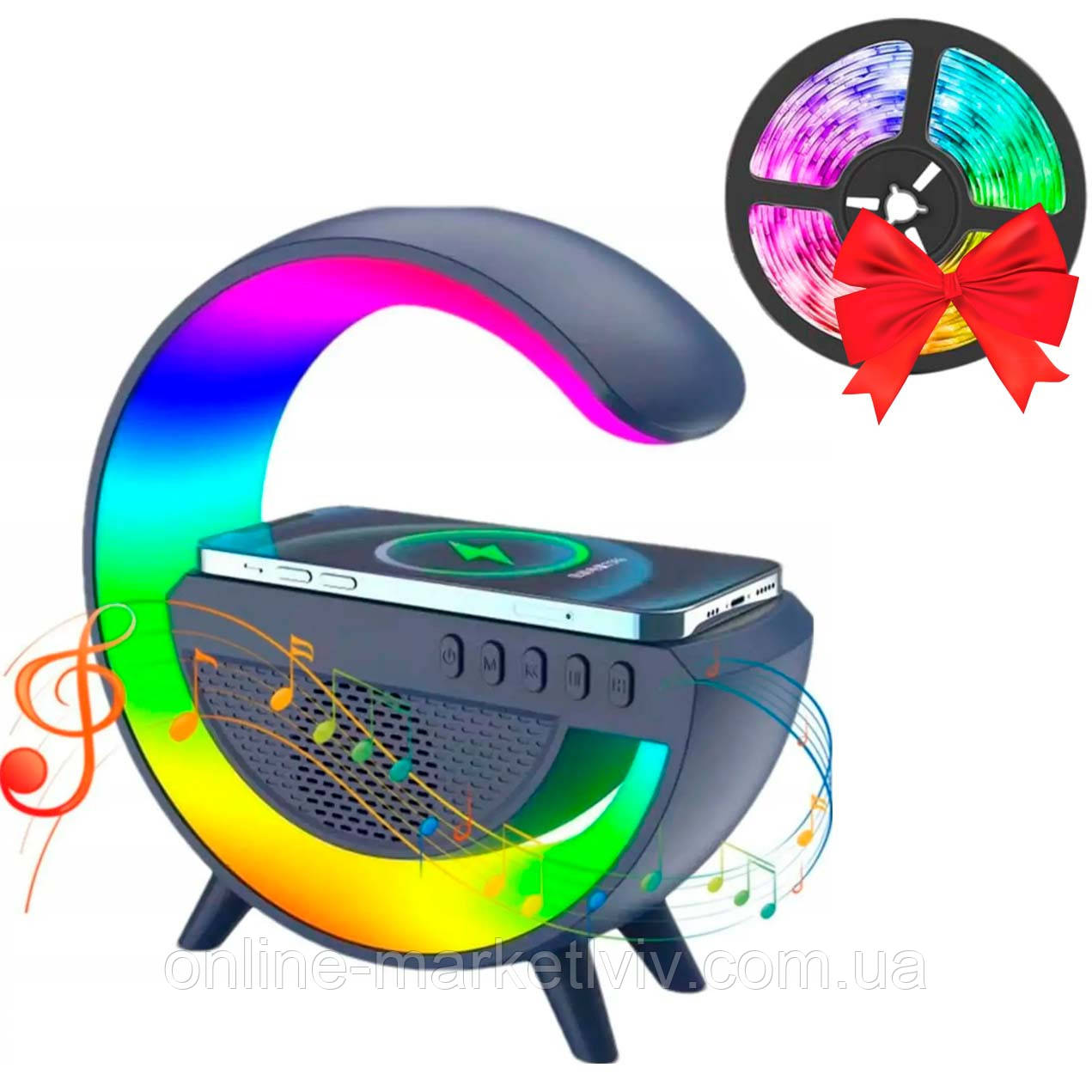 Купить Смарт лампа с зарядкой G500 + Подарок RGB лента 2м ...