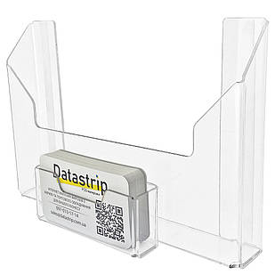 Горизонтальна кишеня А5 (210х150мм), з візитницею з акрилу. Кріплення на скотч