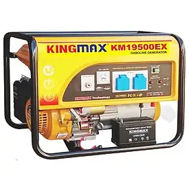 Уціненний бензогенератор з електростартером Kingmax KM19500EX  3,0/3,3кВт