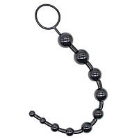 Анальные бусы - Черный - 31*0,9 - 2,6 см Анальные игрушки