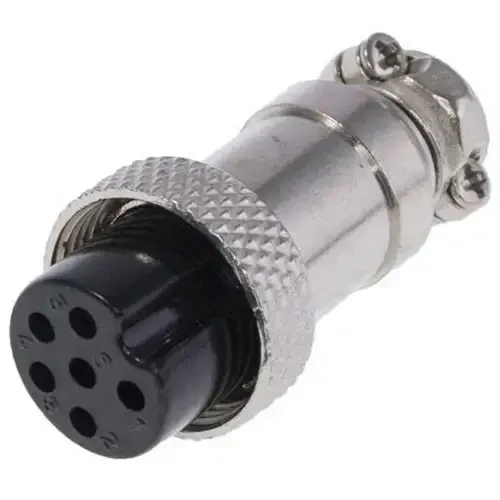 Роз'єм MIC 326 big "гніздо", під кабель, 6pin, діам.-20мм