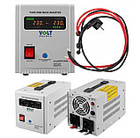Аварійний комплект живлення Volt Polska SINUS PRO 800 E 12/230V 500/800W + Акумулятор гелевий 4SUN MAXX GEL 120 Ah, фото 4