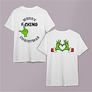 Футболка з принтом "Merry f*cking christmas", фото 2