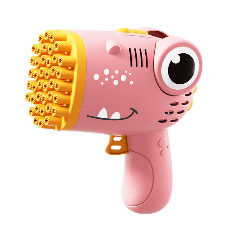 Мільний діно на 40 отворів для малюків рожевий на батарейках, фото 1