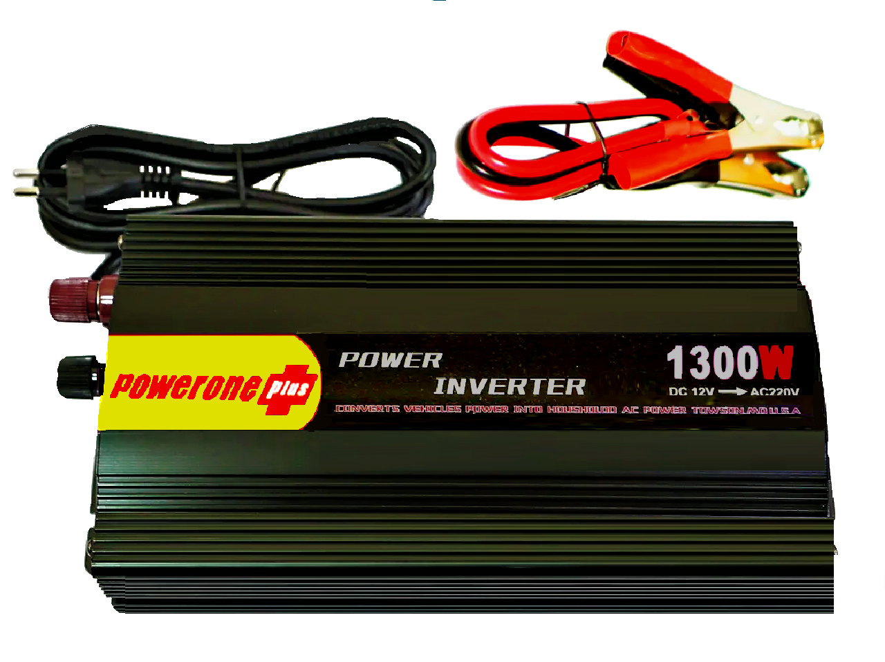 Інвертор PowerOne 1300W із зарядкою 12V220V Перетворювач