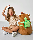 М'яка іграшка велика "Капібара з рюкзаком черепашкою" 90см, фото 10