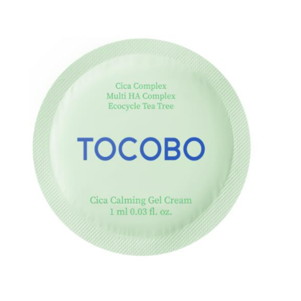 Заспокійливий крем-гель для обличчя з екстрактом центели Tocobo Cica Calming Gel Cream пробник 1 мл