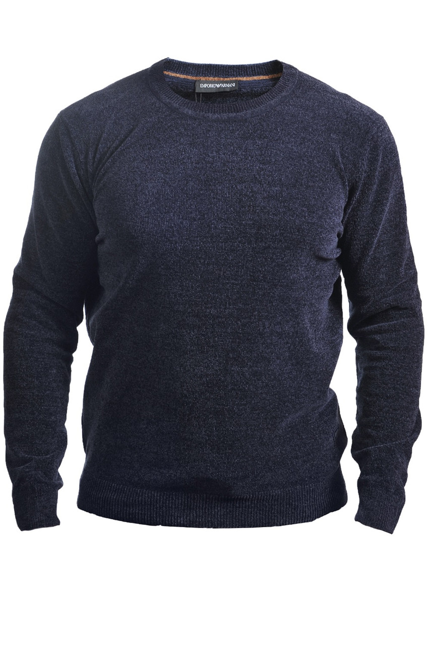 Светр чоловічий Armani 25-25001 темно-синій 2XL