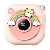 Портативний ЗП Power Bank GXZ-N11 2in1 with cable з обігрівачем для рук 5000 mAh Pink