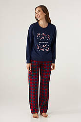 Піжама жіноча НОВОРІЧНА ELLEN на підчосі штани, кофта SWEET HOLIDAY 0780/30/01
